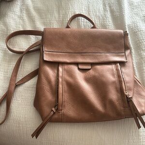 Faux Leather Backpack/Crossbody Purse